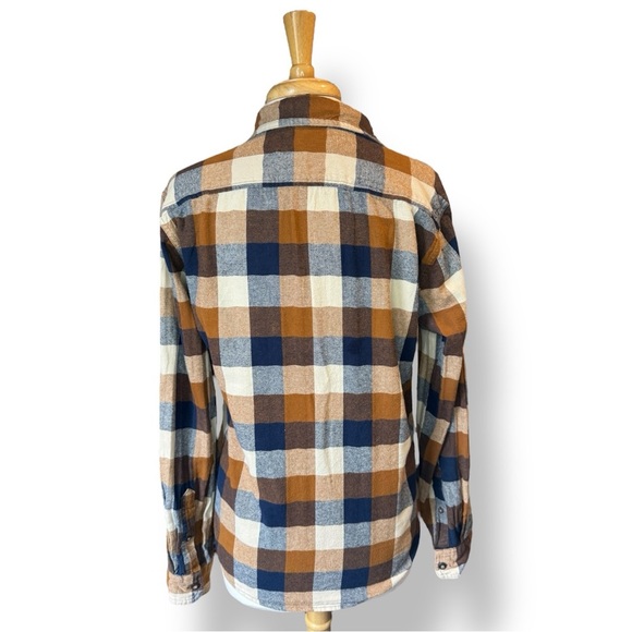 Sonoma Men's Casual Plaid Shirt - Blue, Brown, and White - Picture 3 of 5